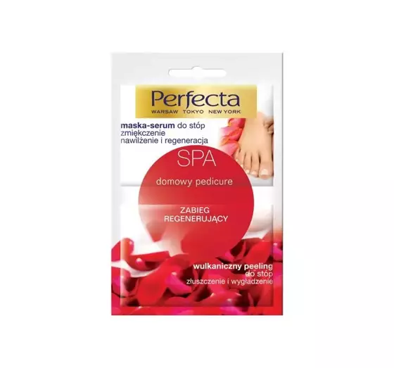 PERFECTA SPA PEDICURE REGENERIERENDES MASKE-SERUM FÜR FÜSSE + VULKANISCHES PEELING 12ML