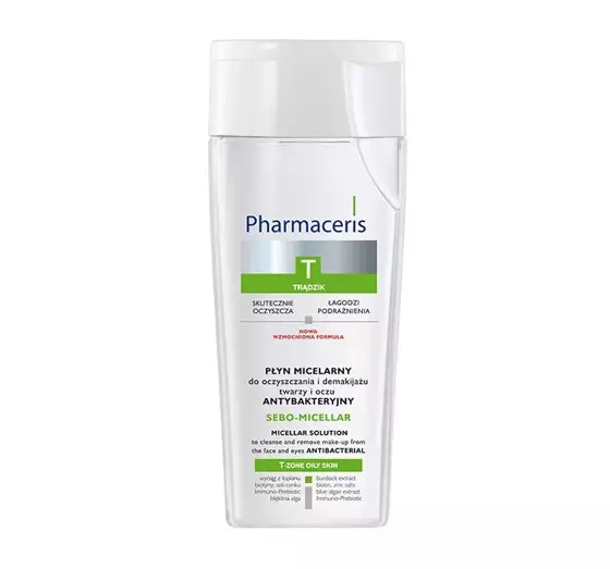 PHARMACERIS T SEBO MICELLAR ANTIBAKTERIELLES MIZELLENWASSER ZUR REINIGUNG UND ZUM ABSCHMINKEN VON GESICHT UND AUGEN 200ML