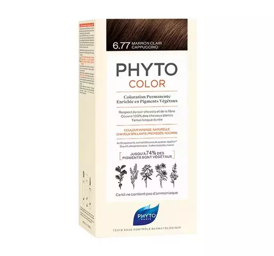 PHYTO PHYTOCOLOR HAARFARBE 6.77 LIGHT BROWN CAPPUCCINO