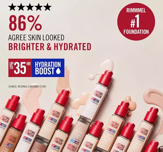 RIMMEL LASTING FINISH 35HR FOUNDATION 100 IVORY 30ML