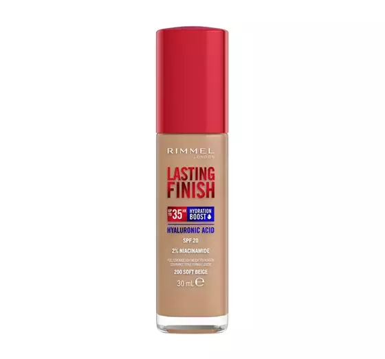 RIMMEL LASTING FINISH 35HR FOUNDATION 200 SOFT BEIGE 30ML