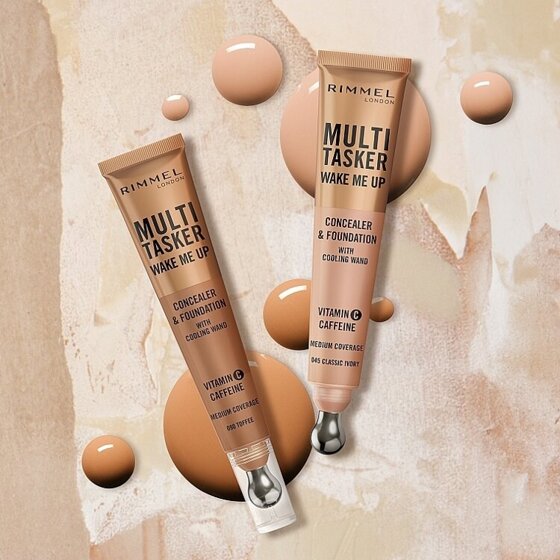 Rimmel Multi-Tasker Wake Me Up 2-in-1 Concealer und Foundation 025 Rose Ivory 20ml 