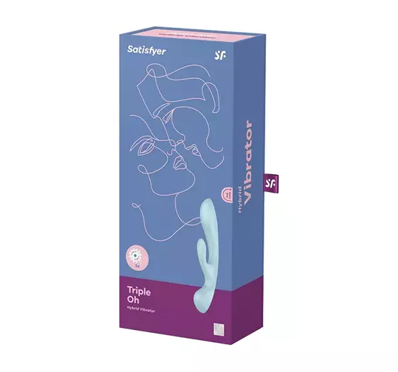 SATISFYER TRIPLE OH MULTIFUNKTIONALER VIBRATOR FÜT PAARE LIGHT BLUE