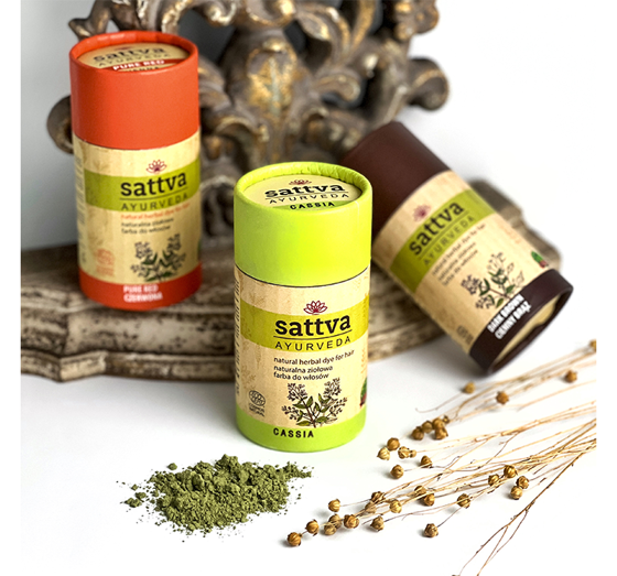 SATTVA AYURVEDA HENNA NATÜRLICHE KRÄUTERHAARFARBE SCHOKOLADENBRAUN 150G