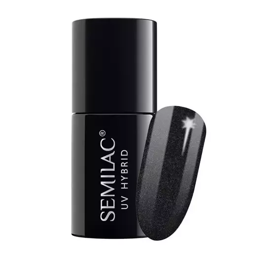 SEMILAC HYBRIDLACK LOVE IS IN THE NAILS 394 SPARKLING MIDNIGHT DATE 7ML