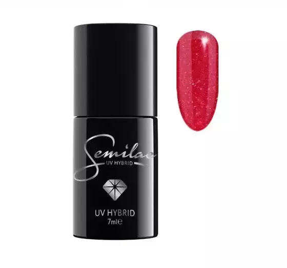 SEMILAC UV HYBRID NAGELLACK GLITTER RED 025