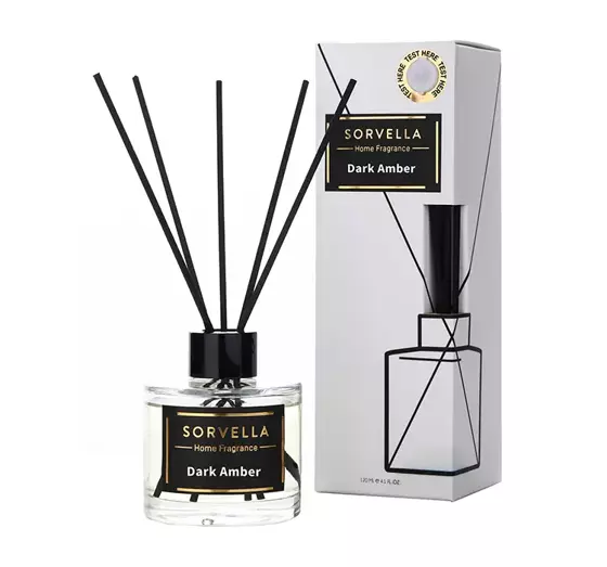 SORVELLA PREMIUM DUFTDIFFUSOR MIT STICKS DARK AMBER 120ML