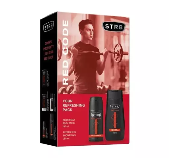 STR8 RED CODE DEODORANT SPRAY 150ML + GEL 250ML