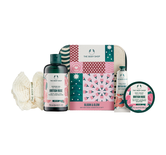 THE BODY SHOP BLOOM & GLOW BRITISH ROSE GESCHENKSET