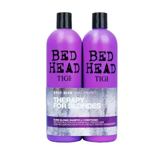 TIGI BED HEAD DUMB BLONDE SHAMPOO 750 ML + SPÜLUNG 750 ML SET