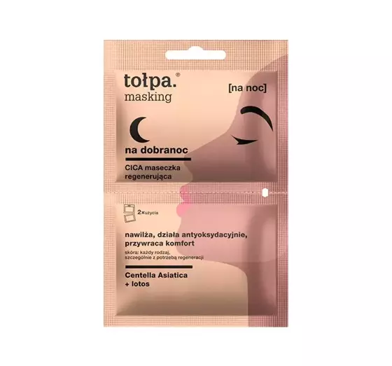 TOŁPA MASKING NA DOBRANOC REGENERIERENDE GESICHTSMASKE FÜR DIE NACHT 2X5ML