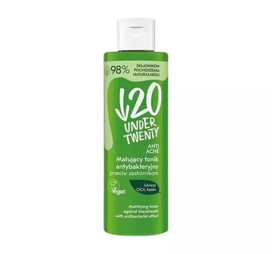 UNDER TWENTY ANTI ACNE MATTIERENDES ANTIBAKTERIELLES TONIKUM 200ML