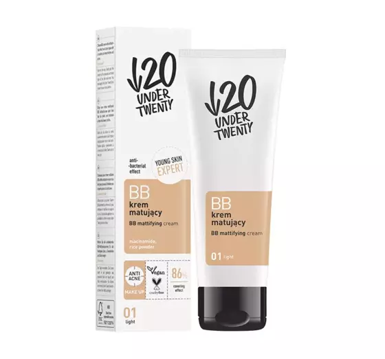 UNDER TWENTY BB MATTIERENDE CREME 01 LIGHT 60ML