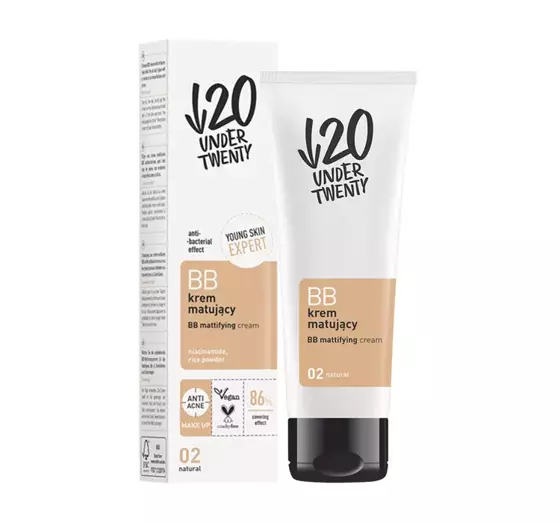 UNDER TWENTY BB MATTIERENDE CREME 02 NATURAL 60ML