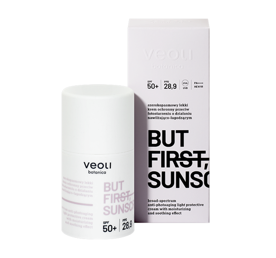 VEOLI BOTANICA BUT FIRST SUNSCREEN LEICHTE SCHUTZCREME GEGEN HAUTALTERUNG SPF 50+ 50ML