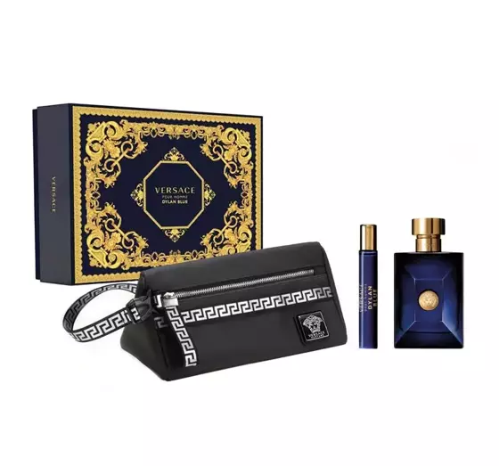 VERSACE DYLAN BLUE POUR HOMME EDT SPRAY 100ML + 10ML + KOSMETIKTASCHE SET