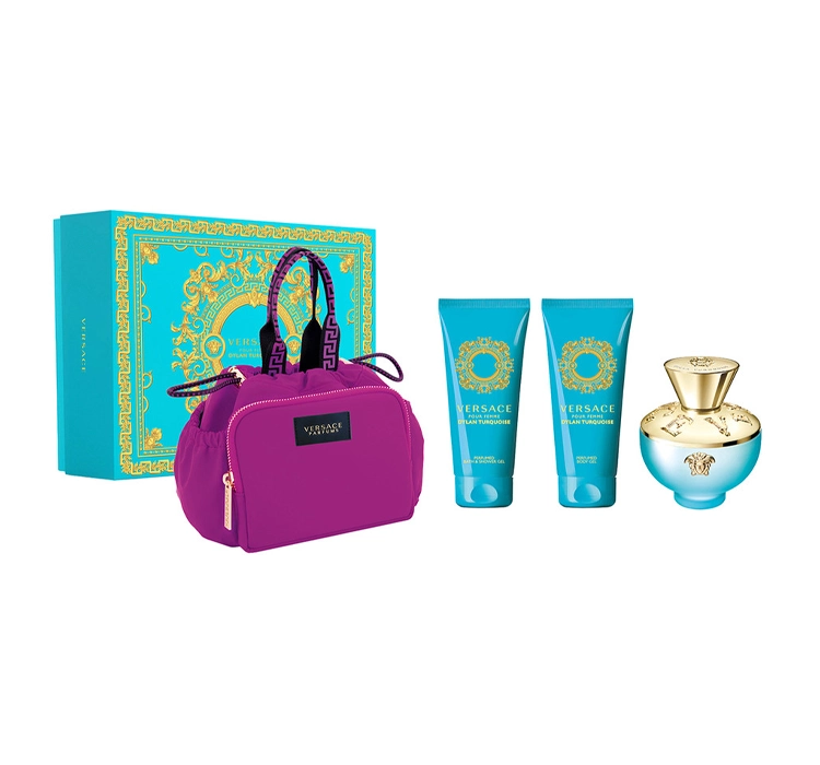 VERSACE DYLAN TURQUOISE POUR FEMME EDT SPRAY 100ML + BL 100ML + SG 100ML + BB SET 