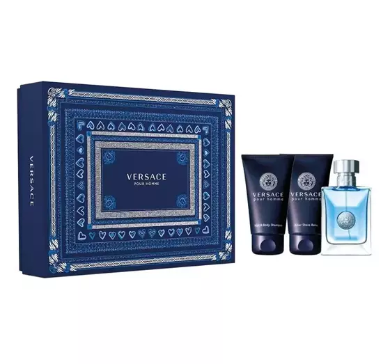 VERSACE POUR HOMME EDT SPRAY 50ML + SHAMPOO 50ML + AFTER SHAVE LOTION 50ML SET