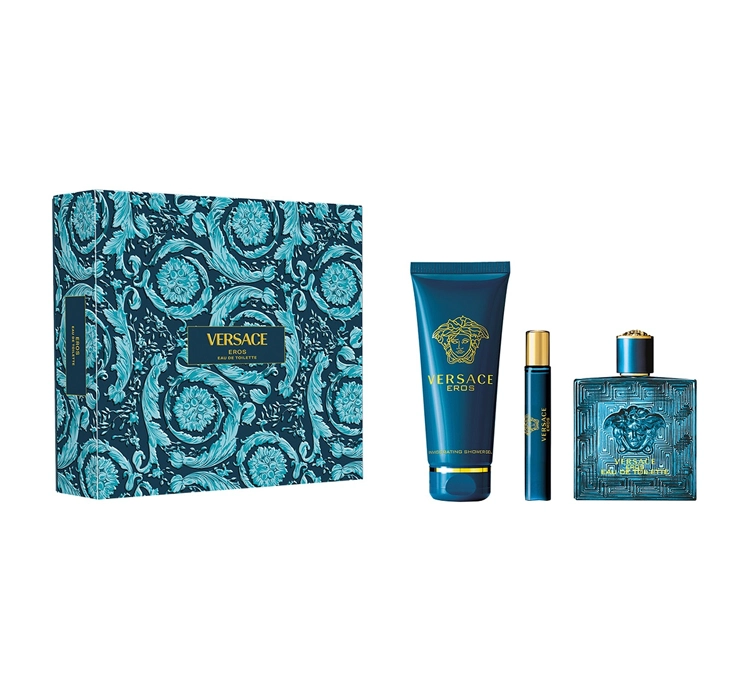 Versace Eros Eau de Toilette Spray 100ml + 10ml + Gel 150ml