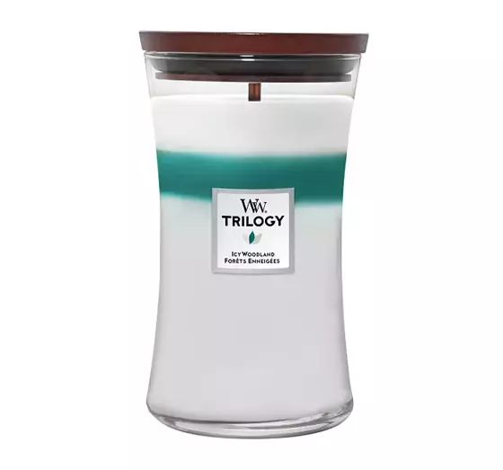 WOODWICK LARGE JAR CANDLE DUFTKERZE TRILOGY ICY WOODLAND 610G