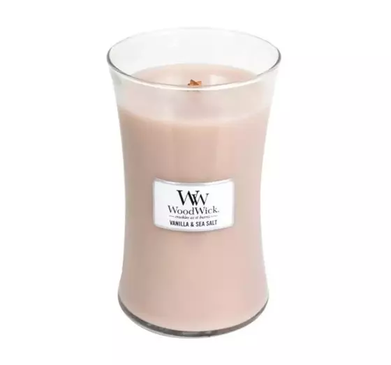 WOODWICK LARGE JAR CANDLE DUFTKERZE VANILLA AND SEA SALT 610G