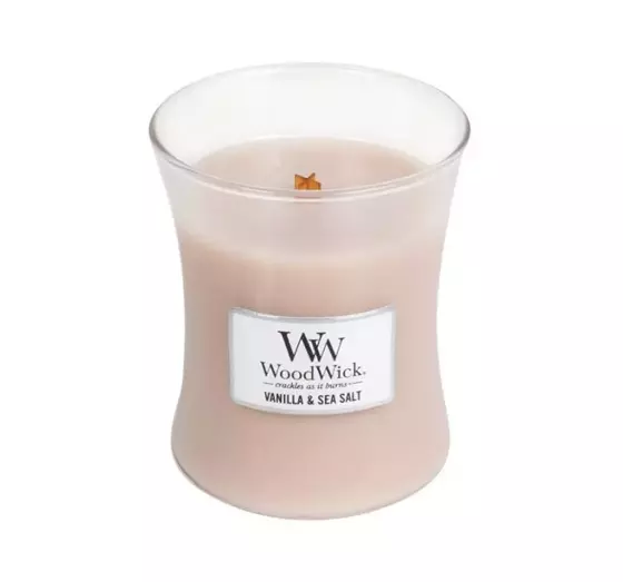 WOODWICK MEDIUM JAR CANDLE DUFTKERZE VANILLA & SEA SALT 275G