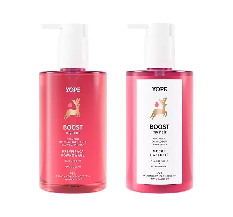 YOPE BOOST MY HAIR SET SHAMPOO + CONDITIONER FÜR STRAPAZIERTES HAAR