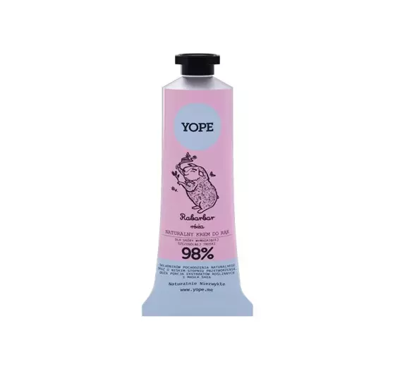 YOPE NATÜRLICHE HANDCREME RHABARBER UND ROSE 50ML