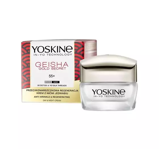 YOSKINE GEISHA GOLD SECRET ANTI-FALTEN GESICHTSCREME MIT SEIDENFADEN 55+ 50ML