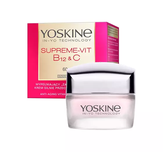 YOSKINE SUPREME-VIT B12 + C AUSFÜLLENDE ANTI FALTEN CREME FÜR TAG 60+ 50ML