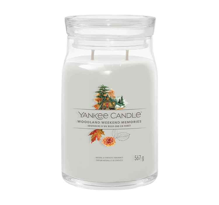 Yankee Candle Signature Große Duftkerze Woodland Weekend Memories 567g