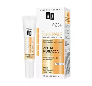 AA 5 REPAIR 60+ ZŁOTA KURACJA SPANNEND-NÄHRENDE AUGENCREME 15ML