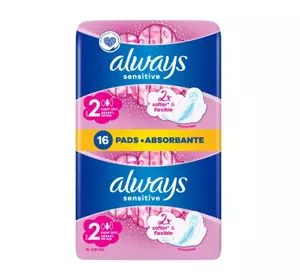 ALWAYS SENSITIVE DAMENBINDEN MIT FLÜGELN 2 SUPER PLUS 16 STÜCK