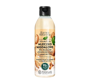 BARWA NATURALNA SHAMPOO FÜR STRAPAZIERTES BRÜCHIGES HAAR MANDELMILCH 300ML