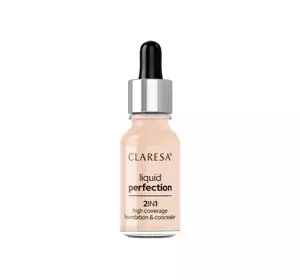 CLARESA LIQUID PERFECTION FOUNDATION 2IN1 102 WARM MEDIUM 18G