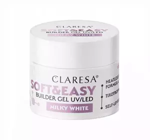 CLARESA SOFT & EASY AUFBAUGEL UV/LED MILKY WHITE 45G