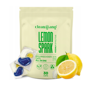 Cleangang Lemon Spark All in One 12in1 Geschirrspülkapseln 30 Stück