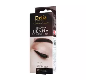 DELIA WIMPERN- UND AUGENBRAUENHENNA IM GEL DUNKELBRAUN 3.0