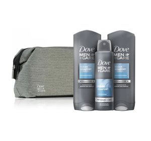 DOVE MEN +CARE CLEAN COMFORT GESCHENKSET DUSCHGEL + ANTITRANSPIRANT+ KOSMETIKTASCHE