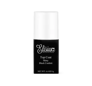 ELISIUM TOP COAT SHINY BLACK CONFETTI  9G