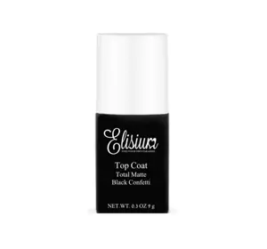 ELISIUM TOP COAT TOTAL MATTE BLACK CONFETTI  9G