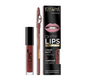 EVELINE OH MY LIPS LIPPENSTIFT + LIPLINER 16 EXTRAORDINARY RED