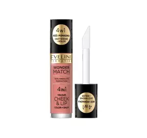 EVELINE WONDER MATCH CHEEK & LIP FLÜSSIGES ROUGE UND LIPPENSTIFT 01 4,5ML