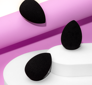 IBRA MAKEUP BLENDER SPONGE MAKE-UP-SCHWAMM SCHWARZ