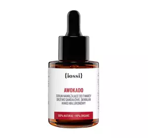 IOSSI FEUCHTIGKEITSSPENDENDES GESICHTSSERUM MIT AVOCADO SANDELHOLZ UND HYALURONSÄURE 30ML