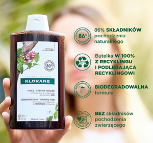 KLORANE STÄRKUNG SHAMPOO GEGEN HAARAUSFALL MIT CHININ 400ML