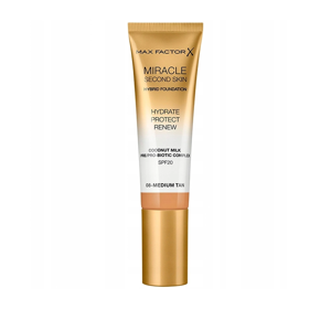 MAX FACTOR MIRACLE SECOND SKIN FOUNDATION 08 MEDIUM TAN 30ML