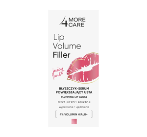 MORE4CARE LIP VOLUME FILLER LIPGLOSS-SERUM FÜR MEHR LIPPENVOLUMEN JUICY PINK 4,8G