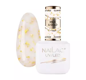 NAILAC GLAMMY BASE KAUTSCHUKBASIS MILK & GOLD 7ML