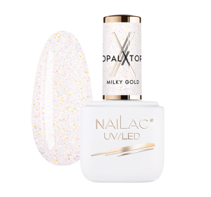 NAILAC OPALX TOP HYBRID TOPCOAT MILKY GOLD 7ML